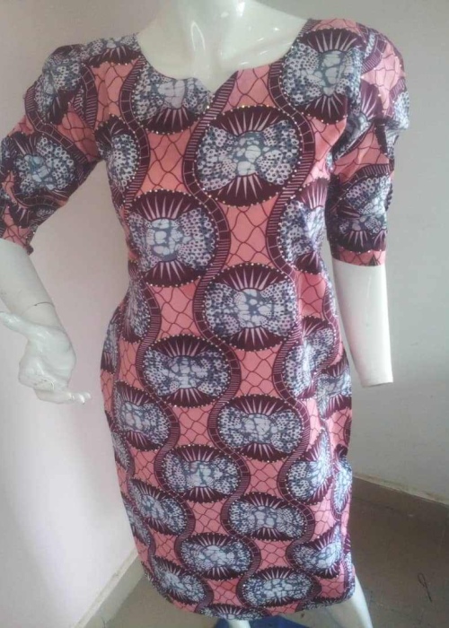 Africa Print Dress 002