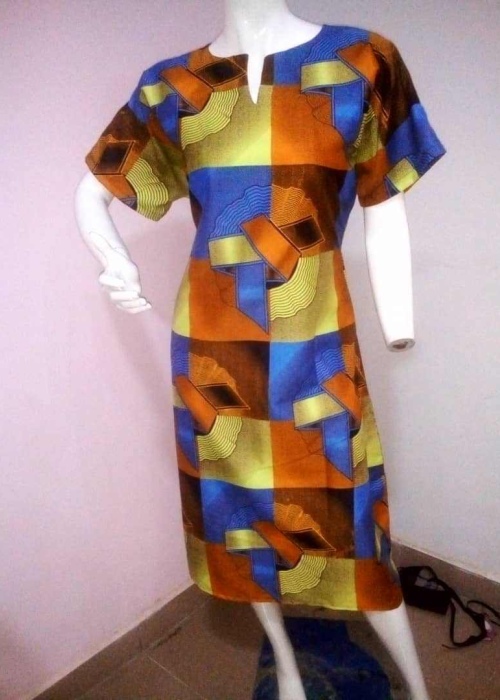 Africa Print Dress 003